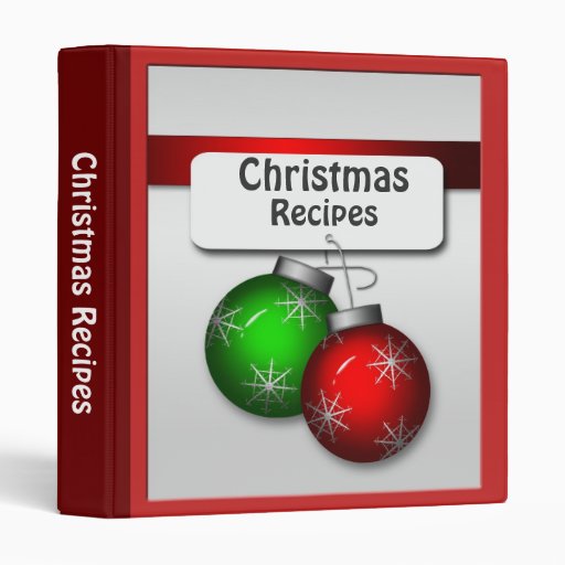 christmas ornaments recipe binder zazzle christmas ornaments recipe binder zazzle