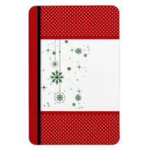 Christmas Ornaments Red Polka Dots Magnet