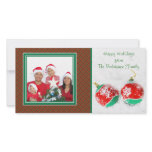 Christmas Ornaments Snow Photo Card