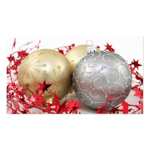 Christmas Ornaments Sparkle Business Card Zazzle