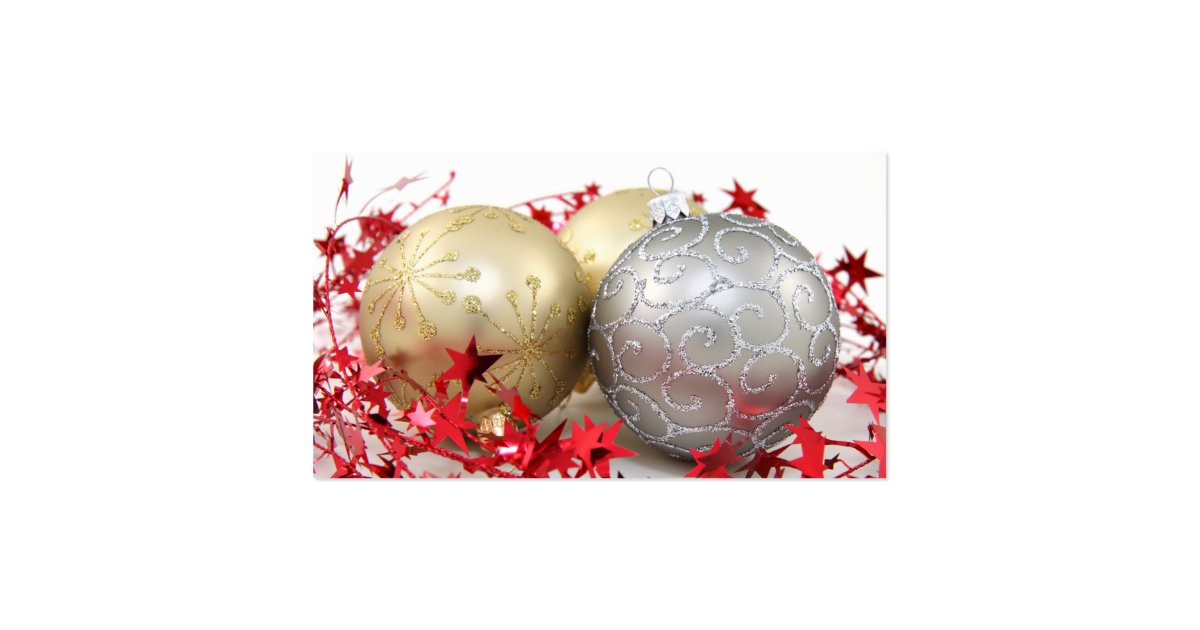 Christmas Ornaments Sparkle Business Card Zazzle