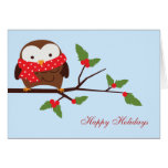 Christmas Owl Custom Greeting Cards