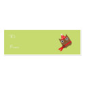 Christmas Owl Gift Tags (skinny buisness Cards) Business Card Template