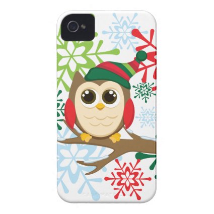 Christmas owl iPhone 4 case