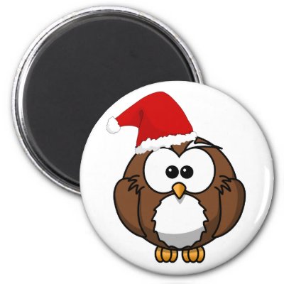 Christmas Owl Magnet