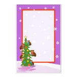 Christmas owl stationery design
