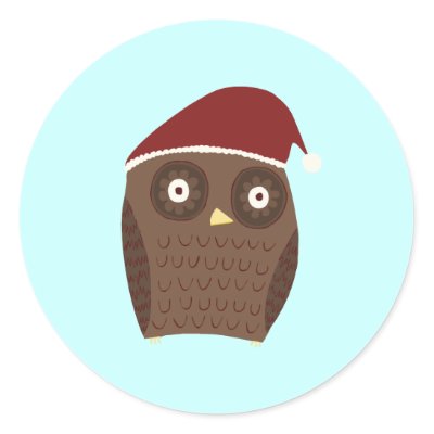 Christmas Owl stickers