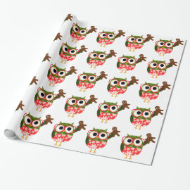 Christmas Owl Wrapping Paper