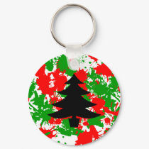 Christmas Paint Splatter keychains by JuJuGarden Christmas Paint Splatter keychains