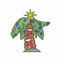 Christmas Palm Tree embroidered shirts