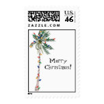 Christmas Palm Tree Postage Stamp