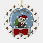 Christmas Panda Bear ornament