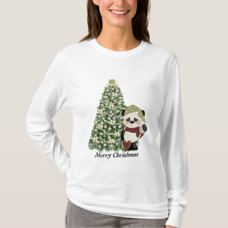 panda christmas t shirt