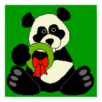 Christmas Panda posters