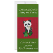 Christmas Panda Customized Rack Card