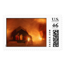 Christmas paper house postage