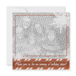 Christmas Party Candy Cane Stripe Snowflake Square invitations
