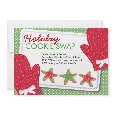 Christmas Party Cookie Exchange Invitations by NanandMimis