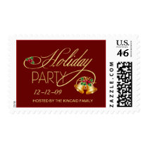 Christmas Party Elegant Invitation Postage Stamps