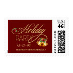 Christmas Party Elegant Invitation Postage Stamps