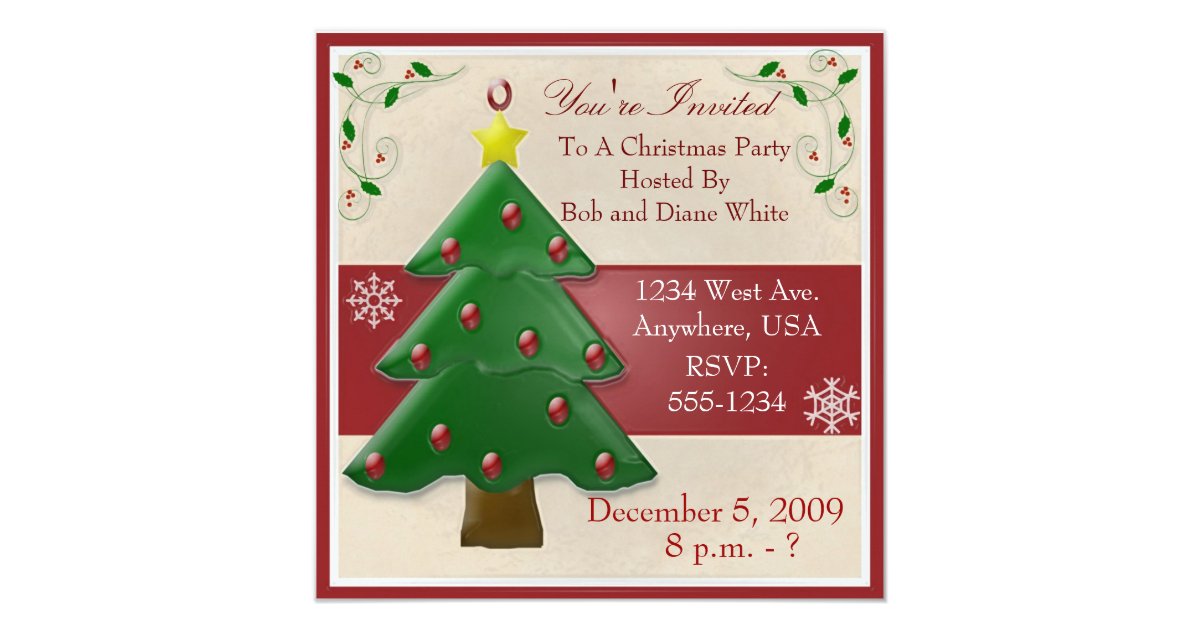 Christmas Party Invitation | Zazzle