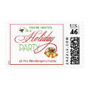 Christmas Party Invitation Postage Stamps