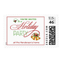 Christmas Party Invitation Postage Stamps