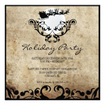 Christmas Party Invitation-Santa and Reindeer