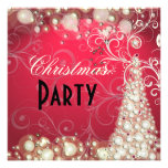Christmas Party invitations, champagne bubbles