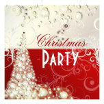 Christmas Party invitations, champagne bubbles