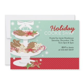 Christmas Party Invitations Cookie Swap invitation