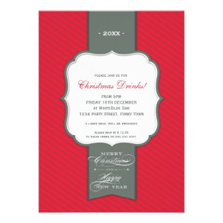 CHRISTMAS PARTY INVITATIONS :: lapel 6P