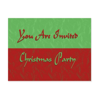 Christmas Party Invited Postcard by DonnasGreetingCards