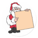 Christmas Party Name Tag Santa Claus stickers