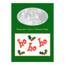 Christmas Party Photo Card Invitation to customize