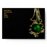 Christmas party ribbons card invitation baubel envelopes