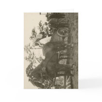 Christmas party with Santa Claus in a chariot, c. cards