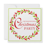 Christmas Party Wreath Invitation