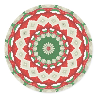 Christmas Patchwork Round Sticker by sharpcreations