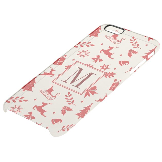 Christmas Pattern Art Deco Monogram Initial Uncommon Clearlyâ„¢ Deflector iPhone 6 Plus Case-4