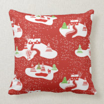 Christmas Pattern in red, white and green pillows