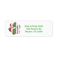 Christmas paw print custom holiday labels