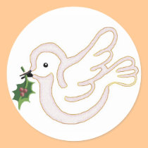 Christmas peace dove stickers by Annaart Christmas peace dove stickers
