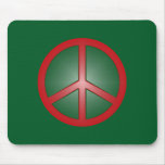 Christmas Peace Sign Mouse Pads