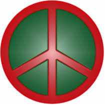 Christmas Peace Sign photo sculptures