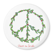Christmas Peace Wreath magnet by mnisly Christmas Peace Wreath magnet