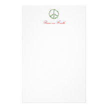 Christmas Peace Wreath, Peace on Earth Stationery