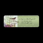 Christmas Peacock Return Address Labels