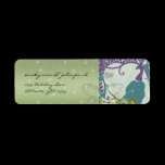 Christmas Peacock Return Address Labels