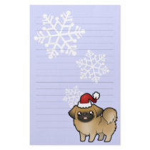Christmas Pekingese (puppy cut) Stationery